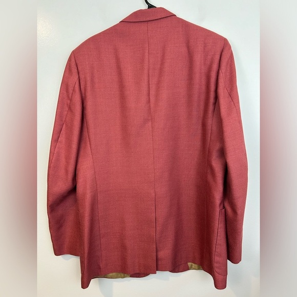 Men's Halston Salmon Pink Suit Jacket/ Blazer Size Large - Picture 5 of 13